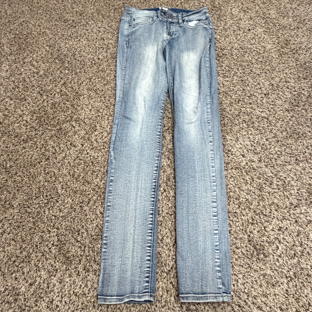 Mudd Womens Low Rise Skinny Jeans Light Wash Blue Size 3 Y2K Denim